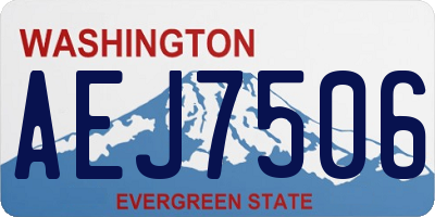 WA license plate AEJ7506