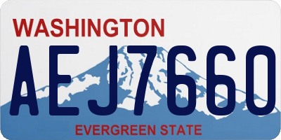 WA license plate AEJ7660