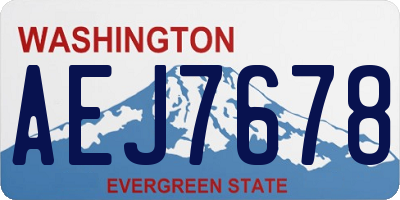 WA license plate AEJ7678