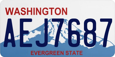 WA license plate AEJ7687