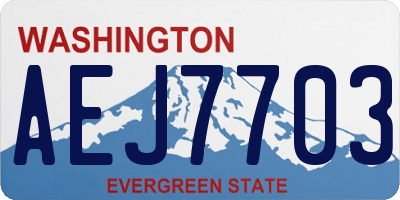WA license plate AEJ7703