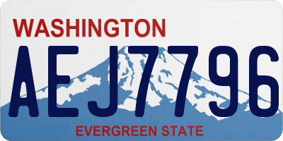 WA license plate AEJ7796