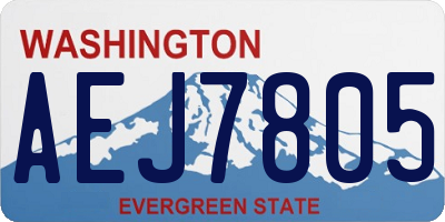 WA license plate AEJ7805