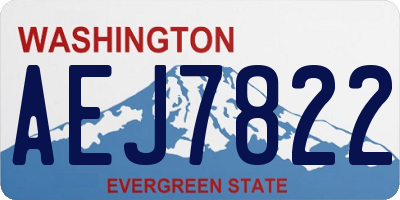 WA license plate AEJ7822