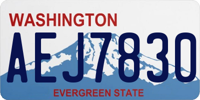 WA license plate AEJ7830