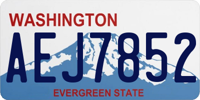 WA license plate AEJ7852