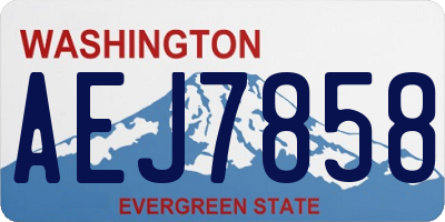WA license plate AEJ7858