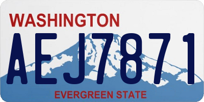WA license plate AEJ7871