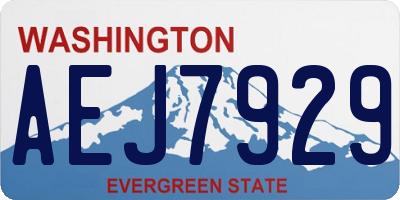 WA license plate AEJ7929