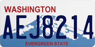 WA license plate AEJ8214