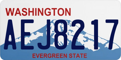 WA license plate AEJ8217