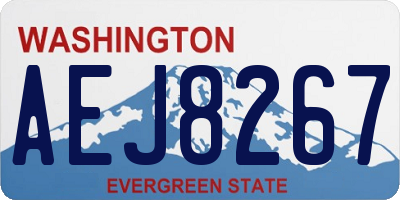 WA license plate AEJ8267
