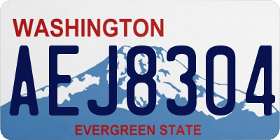 WA license plate AEJ8304