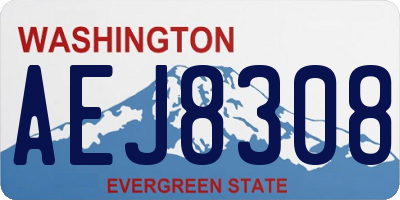 WA license plate AEJ8308