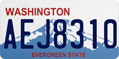 WA license plate AEJ8310