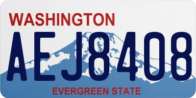 WA license plate AEJ8408