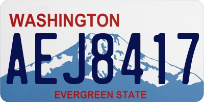 WA license plate AEJ8417