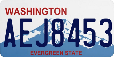 WA license plate AEJ8453