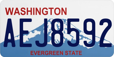 WA license plate AEJ8592