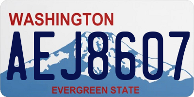 WA license plate AEJ8607