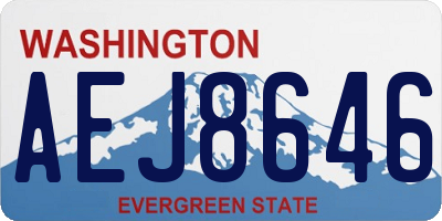 WA license plate AEJ8646