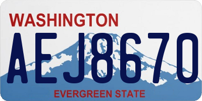 WA license plate AEJ8670