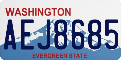 WA license plate AEJ8685