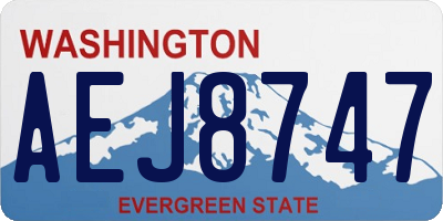 WA license plate AEJ8747