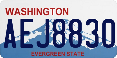 WA license plate AEJ8830