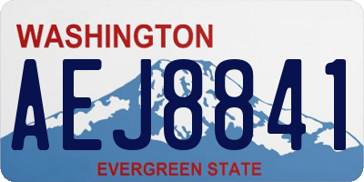 WA license plate AEJ8841