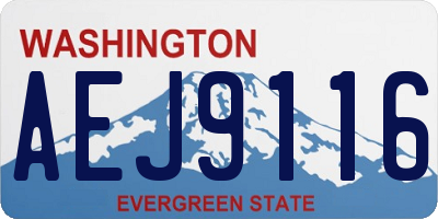 WA license plate AEJ9116