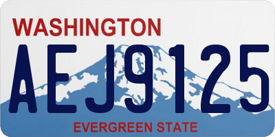 WA license plate AEJ9125