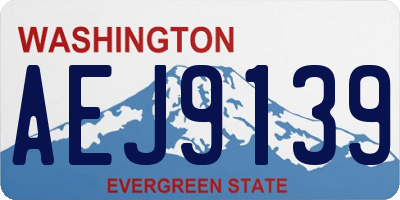 WA license plate AEJ9139