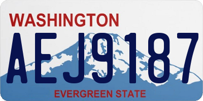 WA license plate AEJ9187