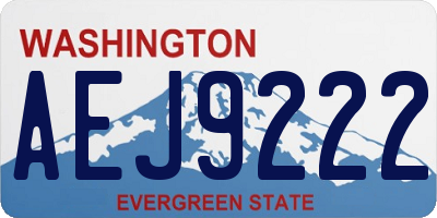 WA license plate AEJ9222