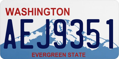WA license plate AEJ9351