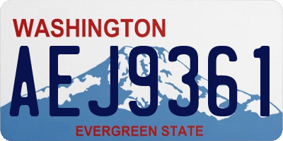 WA license plate AEJ9361