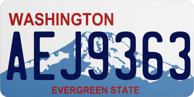 WA license plate AEJ9363