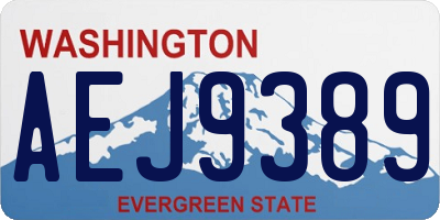 WA license plate AEJ9389