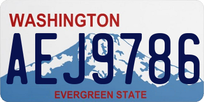 WA license plate AEJ9786
