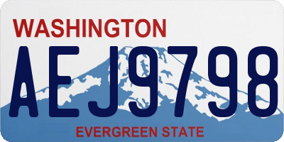 WA license plate AEJ9798