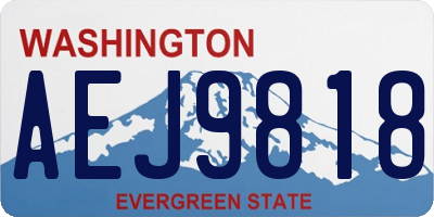 WA license plate AEJ9818