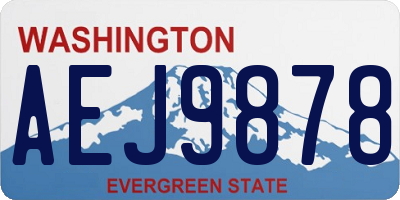 WA license plate AEJ9878
