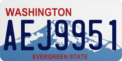 WA license plate AEJ9951