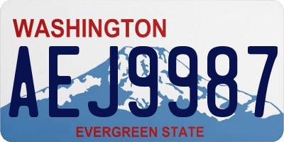 WA license plate AEJ9987