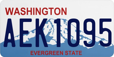 WA license plate AEK1095
