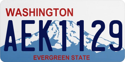 WA license plate AEK1129