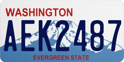 WA license plate AEK2487