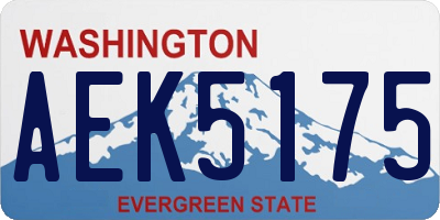 WA license plate AEK5175