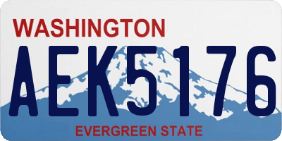WA license plate AEK5176